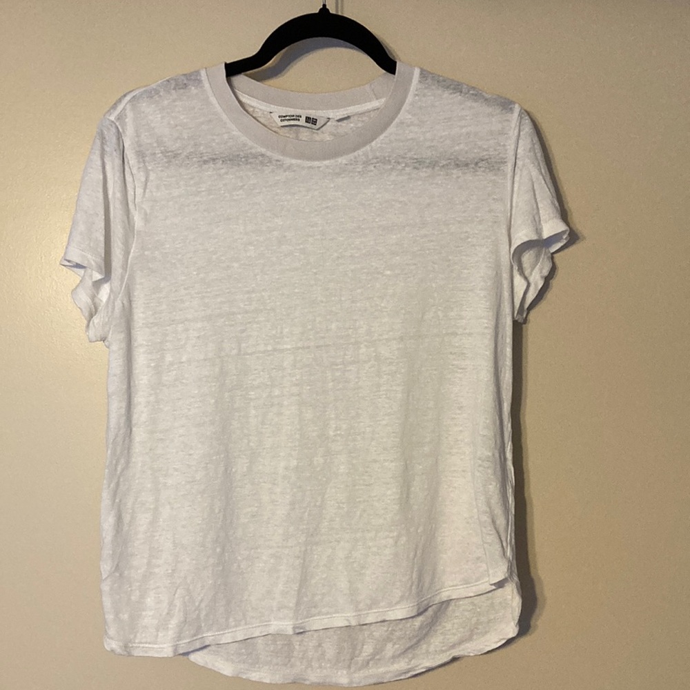 Comptoir Des Cotonniers White Fitted Short Sleeve Tee